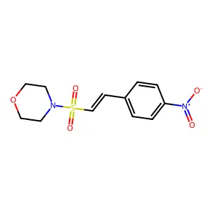 (E)-4-((4-nitrostyryl)sulfonyl)morpholine structure