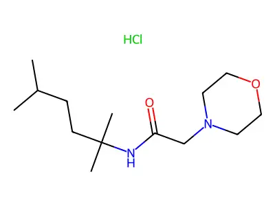 4-Morpholineacetamide, N-(1,1,4-trimethylpentyl)-, hydrochloride structure