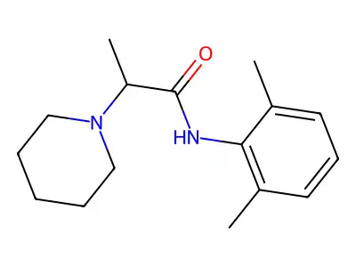 N-(2,6-dimethylphenyl)-2-piperidin-1-ylpropanamide structure