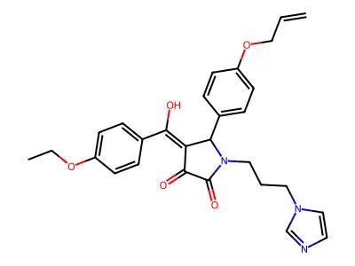 4-[(4-Ethoxyphenyl)hydroxymethylene]-1-[3-(1H-imidazol-1-yl)propyl]-5-[4-(2-propen-1-yloxy)phenyl]-2,3-pyrrolidinedione structure