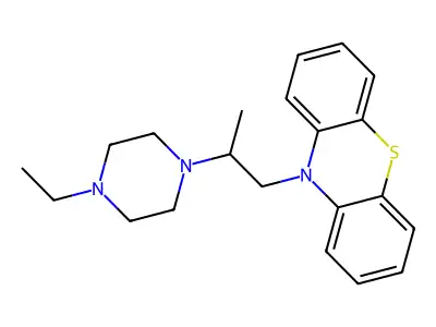 Phenothiazine, 10-(2-(4-ethyl-1-piperazinyl)propyl)- structure