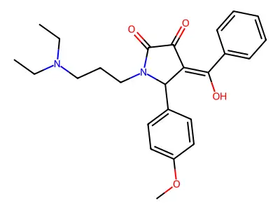 1-[3-(Diethylamino)propyl]-4-(hydroxyphenylmethylene)-5-(4-methoxyphenyl)-2,3-pyrrolidinedione structure
