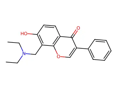 8-((Diethylamino)methyl)-7-hydroxy-3-phenyl-4H-chromen-4-one structure