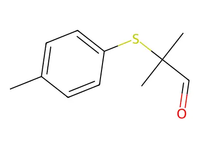 2-Methyl-2-[(4-methylphenyl)sulfanyl]propanal structure