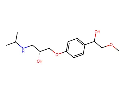 3-(4-(1-Hydroxy-2-methoxyethyl)phenoxy)-1-(isopropylamino)-2-propanol structure