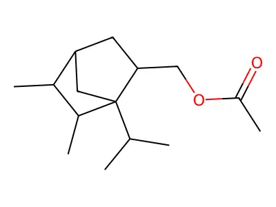 5,6-二甲基-1-(1-甲基乙基)双环[2.2.1]庚烷-2-甲醇 2-乙酸酯 structure