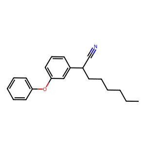 2-(3-苯氧基苯基)辛腈 structure