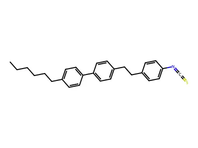 4-Hexyl-4'-[2-(4-isothiocyanatophenyl)ethyl]-1,1'-biphenyl structure