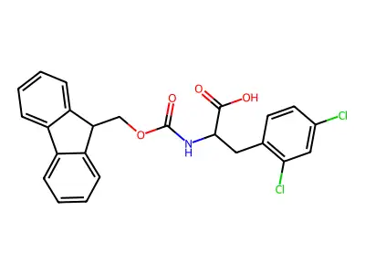 3-(2,4-dichlorophenyl)-2-(9H-fluoren-9-ylmethoxycarbonylamino)propanoic Acid structure