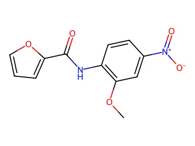 2'-Methoxy-4'-nitro-2-furanilide structure