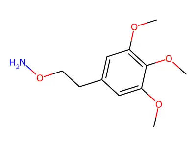 O-[2-(3,4,5-trimethoxyphenyl)ethyl]hydroxylamine structure