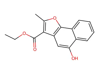 Ethyl 5-hydroxy-2-methylnaphtho[1,2-b]furan-3-carboxylate structure