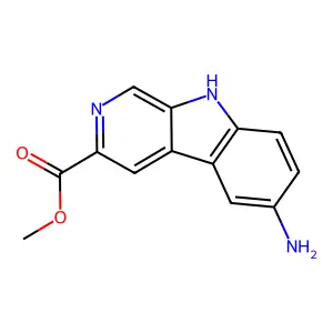 methyl 6-amino-9H-pyrido[3,4-b]indole-3-carboxylate structure