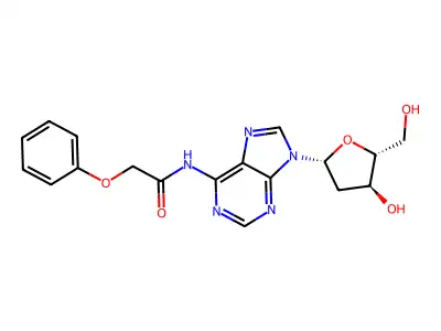 2'-脱氧-N6-苯氧乙酰基腺苷 structure