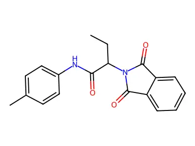 2-(1,3-Dioxo-1,3-dihydro-isoindol-2-YL)-N-P-tolyl-butyramide structure