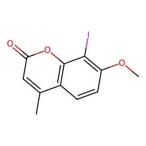 8-iodo-7-methoxy-4-methyl-2H-chromen-2-one structure