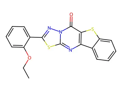 5H-(1)Benzothieno(3,2-d)-1,3,4-thiadiazolo(3,2-a)pyrimidin-5-one, 2-(2-ethoxyphenyl)- structure