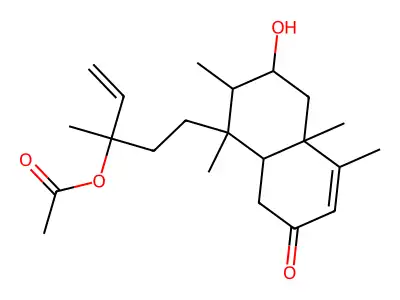 Stachysolon, monoacetate structure