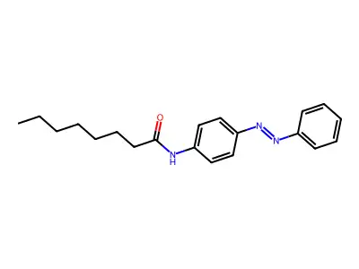 Octanamide, N-[4-(2-phenyldiazenyl)phenyl]- structure