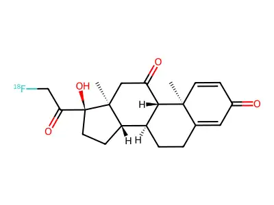 Pregna-1,4-diene-3,11,20-trione, 21-(fluoro-18F)-17-hydroxy- structure