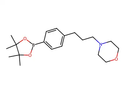 4-[3-[4-(4,4,5,5-Tetramethyl-1,3,2-dioxaborolan-2-yl)phenyl]propyl]morpholine structure