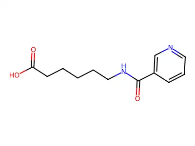 6-[(Pyridine-3-carbonyl)-amino]-hexanoic acid structure