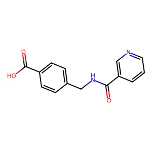 Benzoic acid, 4-[[(3-pyridinylcarbonyl)amino]methyl]- structure
