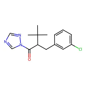 1H-1,2,4-Triazole, 1-(2-((3-chlorophenyl)methyl)-3,3-dimethyl-1-oxobutyl)- structure