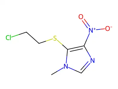 1H-Imidazole, 5-((2-chloroethyl)thio)-1-methyl-4-nitro- structure