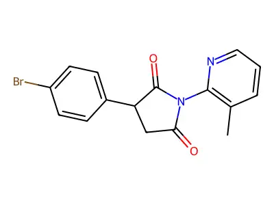 3-(4-Bromophenyl)-1-(3-methylpyridin-2-yl)pyrrolidine-2,5-dione structure