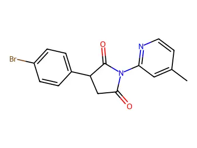 3-(4-Bromophenyl)-1-(4-methylpyridin-2-yl)pyrrolidine-2,5-dione structure