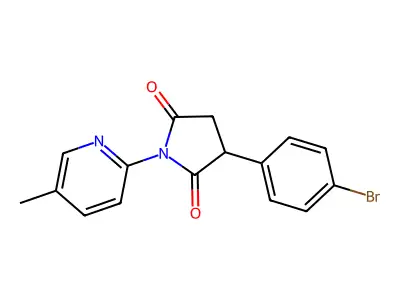 3-(4-Bromophenyl)-1-(5-methylpyridin-2-yl)pyrrolidine-2,5-dione structure