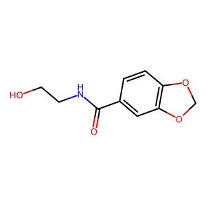 N-(2-hydroxyethyl)-1,3-benzodioxole-5-carboxamide structure
