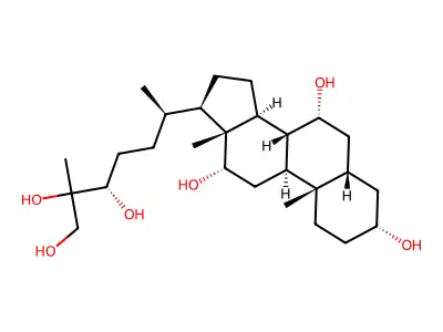 Cholestane-3,7,12,24,25,26-hexol structure