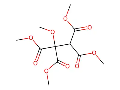 Tetramethyl 1-methoxyethane-1,1,2,2-tetracarboxylate structure