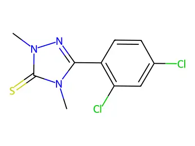 3H-1,2,4-Triazole-3-thione, 2,4-dihydro-5-(2,4-dichlorophenyl)-2,4-dimethyl- structure