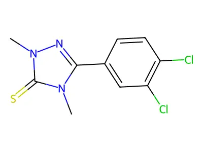 3H-1,2,4-Triazole-3-thione, 2,4-dihydro-5-(3,4-dichlorophenyl)-2,4-dimethyl- structure