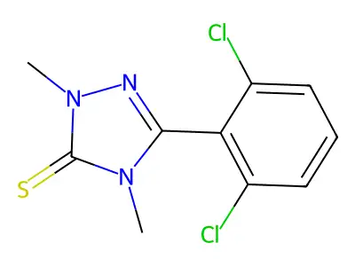 3H-1,2,4-Triazole-3-thione, 2,4-dihydro-5-(2,6-dichlorophenyl)-2,4-dimethyl- structure
