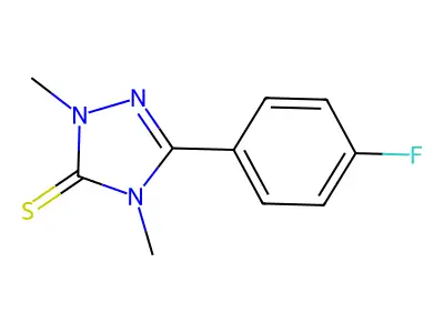 3H-1,2,4-Triazole-3-thione, 2,4-dihydro-2,4-dimethyl-5-(4-fluorophenyl)- structure