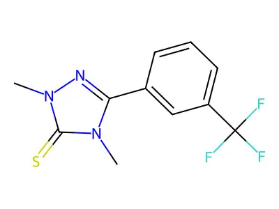 3H-1,2,4-Triazole-3-thione, 2,4-dihydro-2,4-dimethyl-5-(3-(trifluoromethyl)phenyl)- structure