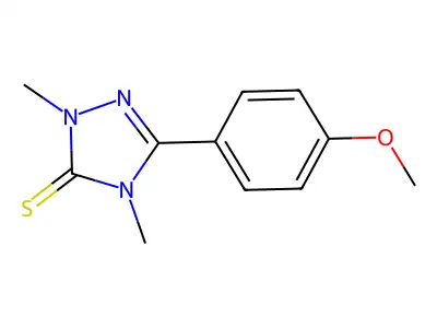 3H-1,2,4-Triazole-3-thione, 2,4-dihydro-2,4-dimethyl-5-(4-methoxyphenyl)- structure