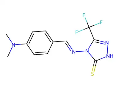 3H-1,2,4-Triazole-3-thione, 4-[[[4-(dimethylamino)phenyl]met structure
