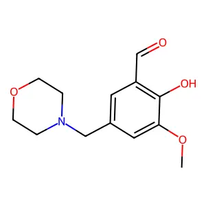 2-Hydroxy-3-methoxy-5-(4-morpholinylmethyl)benzaldehyde structure