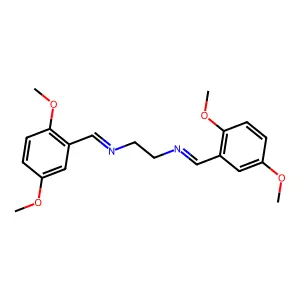 1,2-Ethanediamine, N,N'-bis[(2,5-dimethoxyphenyl)methylene]- structure