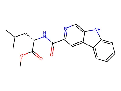 Leucinamide-beta-carboline-3-carboxylate methyl ester structure
