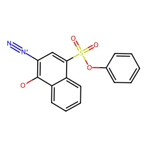 1-Naphthalenesulfonic acid, 3-diazo-3,4-dihydro-4-oxo-, phenyl ester structure