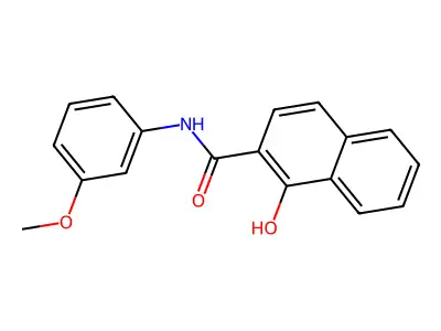 1-羟基-N-(3-甲氧基苯基)-2-萘甲酰胺 structure