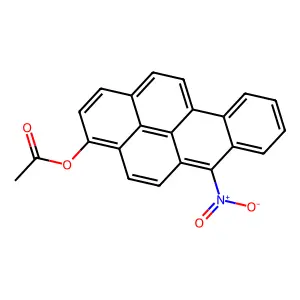 Benzo(a)pyren-3-ol, 6-nitro-, acetate (ester) structure