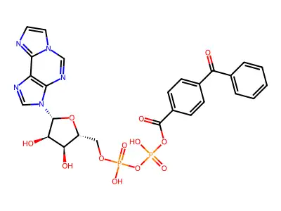 3'(2')-O-(4-Benzoylbenzoyl)-1,N(6)-ethenoadenosine 5'-diphosphate structure