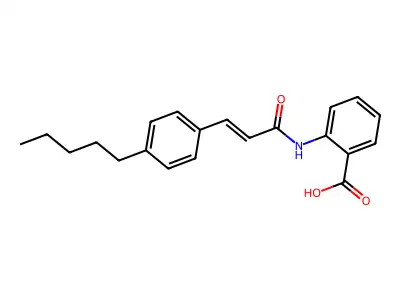 2-[3-(4-戊基苯基)丙-2-烯酰氨基]苯甲酸 structure